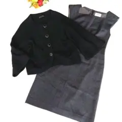 プラステ☆PLST☆黒カーディガン☆ワンピース☆セットアップICB☆ブラック