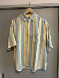 RODEO CROWNS 半袖シャツ 青と黄色のストライプ