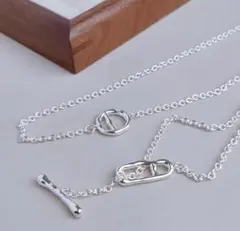 色々とアレンジできる♪ シルバー ロングネックレス Y字ネックレス