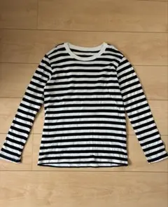 無印良品　140 ボーダー　長袖ロングTシャツ