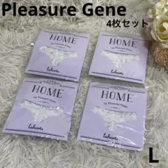 新品 Pleasure Gene L レースTショーツ ホワイト 4枚セット