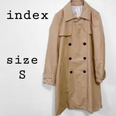 インデックス【S】トレンチコート ブラウン系 コットン ワールド ロング丈