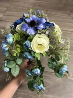造花　ウェディングブーケ　薔薇　アーティフィシャルフラワー　結婚式