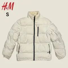H&M アイボリー ダウンジャケット フロントジッパーのサムネイル