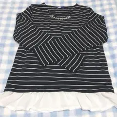 ビジューつきフリルボーダー