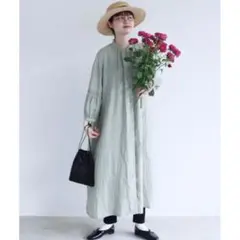 新品未使用】ヴェリテクール ⿻ リトアニア リネン ギャザーチュニック 