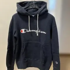 Champion ネイビー フード付きパーカー Mサイズ