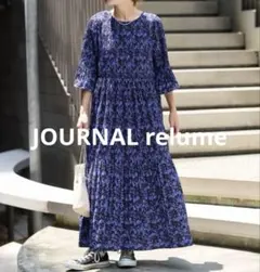 JOURNAL relume 花柄プリーツロングワンピース 38