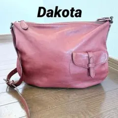 ダコタ ショルダーバッグ レザー 本革 レッド