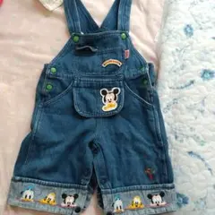 ミッキーマウス デニムオーバーオール 95cm レア レトロ