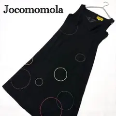 Jocomomola ホコモモラ ノースリーブワンピース ロング丈 ドット 刺繍