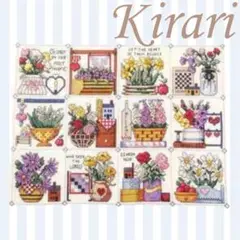 クロスステッチキット 12種類の花 14CT 刺繍作成キット 図面印刷なし
