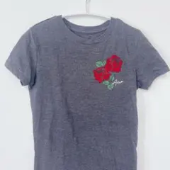エアロポステール Tシャツ クルーネック 半袖 バラ柄【XS】灰色 カジュアルのサムネイル