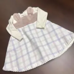 ピンクラテ ウサギ耳 長袖ワンピース