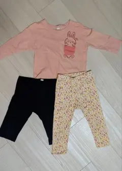 UNIQLOパンツ☆カットソー、黒パンツセット