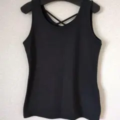 Honeys バッククロス タンクトップ ブラックのサムネイル