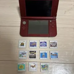 New 3DS LL レッド ゲームソフト10本　充電器　付き　値段交渉OK