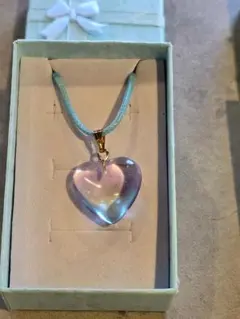 ハートクリスタル 天然石ラブジェムストーンネックレス