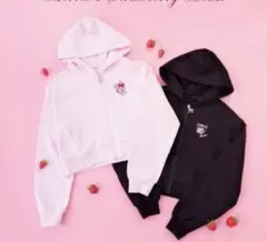 メゾピアノ ベリエちゃん　ショート丈パーカー　ピンク　ポップアップ