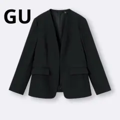 GU ウォッシャブルノーカラージャケットZ+E