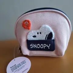 SNOOPY ラウンドポーチ ピンク
