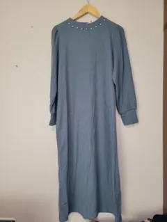 しまむら　ムムさん　リブ編みワンピース