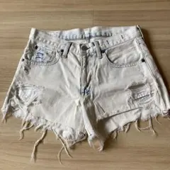 DENIM & SUPPLY ホワイトデニムショートパンツのサムネイル