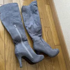 グレー スエード ロングブーツ 230サイズ