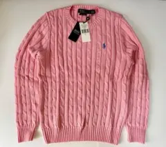 【新品タグ付】POLO RALPH LAUREN ケーブルニット Lピンク