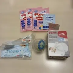 開封済未使用品Pigeon 乳頭保護器 Mサイズ 2個入り ケース付き、オマケ付