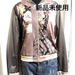 リナシメンテ　新品未使用　S 和柄　花柄サテン風激カワブルゾン❤️