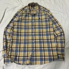 90s〜 紺タグ J.CREW オンブレチェックシャツ M イエロー - メルカリ