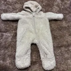 baby GAP フリースアウター 0-3ヶ月 もこもこ ロンパース 耳付き 白