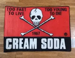 CREAM SODA スカルデザインマットポリエステル60×40cm