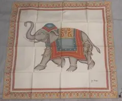 【新品】ジムトンプソン　シルク　大判スカーフ　80×84cm 象