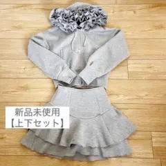 SNIDEL フリルジップショートパーカー ボンディングスカショーパン セット