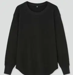【UNIQLO】 ワッフルクルーネックT(長袖)