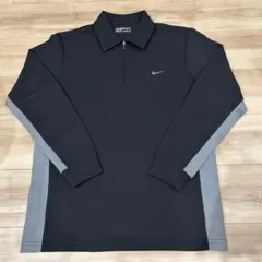 【美品】NIKE GOLF ナイキゴルフ　ハーフジップ長袖シャツ　ロゴ刺繍