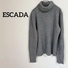 ESCADA 【40】グレー タートルネック 長袖 セーター