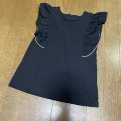✨即購入OK✨キッズ 女の子FOUND GOOD 半袖シャツ 130 黒 フリル