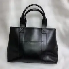 黒　ブラック　トートバッグ　カバン　手提げ　ビジネス　フォーマル　シンプル