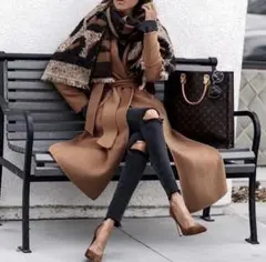 ZARA ウールコート　茶色