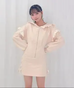 Honey Cinnamon セーラーカラージップワンピース