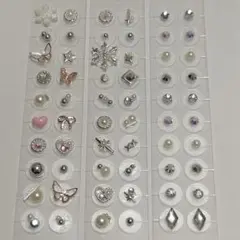 【サービス品】耳ツボジュエリー　60粒 まとめ売り　シルバー