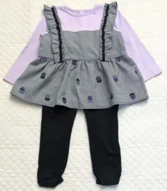 アナスイミニ　90cmセットアップ　千鳥格子　バラ刺繍