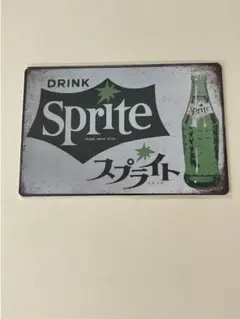 スプライト Sprite ブリキ看板 メタルプレート　昭和レトロ