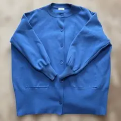 LOWRYS FARM 青 長袖カーディガン