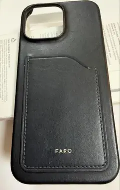 FARO 牛革製 iPhone14ProMaxケース ブラック