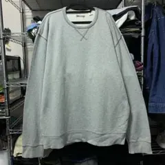 00s old gap 無地 前V ブランク スウェット グレーオーバーサイズ