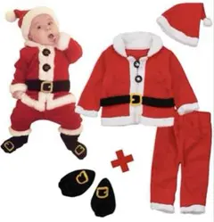 ベビー用 サンタコスチューム クリスマス サンタクロース 赤 コスプレ 80